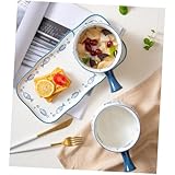 Gadpiparty Keramik Fischmuster Frühstücksteller Rechteckig Servierplatte für Salat Obst Snacks Haushalt Geschirr für Zuhause und Restaurant