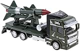 QIANG Toy Maßstab 1:48 Druckgusslegierung Militär-LKW-Modell Pull Back Fahrzeug Spielzeug for Kinder Lernen