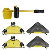 Möbelhandling | Rollenset für Sackkarren mit verstellbaren Rädern - Langlebige Transportausrüstung zum Bewegen von Geräten | Für Bodenübertragungsaktivitäten