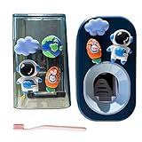 Automatischer Zahnpastaspender, 3 Zahnpastaspender, niedlich, Wandmontage, Zahnpastapresse, multifunktionaler Zahnbürstenhalter für Schlafsaal, Badezimmer, Wohnzimmer
