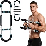 Twister Armtrainer, Verstellbares Brust Trainingsgerät & Muscle fit Gerät (30-50 kg / 60-110 lb), 3 Stufen Portable Power Twister Stange mit abnehmbarem Design，Fitnessgeräte für Zuhause, Büro & Reise