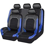 9 PCS Leder Autositzbezüge Set, Für Opel Astra J Astra K Astra H Astra G Astra-H Sri Astra J Sports Tourer Wasserdicht Bequem Rutschfester Leicht Reinigen 5 Sitzer Schonbezüge Innenraum Zubehör