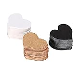 OSALADI 50stücke Herzkraftpapiergeschenkanhänger Herzformkarton Herzensetiketten Geschenktagsanhänger Bastelanhänger Aus Papier Hochzeitsgeschenkanhänger Ca Zumbeschriftungen Und Dekoriere