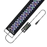 LED Aquarienbeleuchtung, 42W 120cm Aquariumlicht mit Verstellbarer Halterung Aquarium LED Beleuchtung für 121-137cm Süßwasser-Aquarien, Einstellbare Zeitschaltung Einstellbare Helligkeit