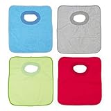Ti TIN | 4er-Pack- Wasserdichte Frottee Babylätzchen, 32x36cm | Lätzchen mit Elastischem Verschluss für Babys und Kinder ab 1 Jahr | 90% Baumwolle 10% Polyester