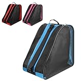 Eislaufschuhe Tasche Kinder, Schlittschuhtasche mit Verstellbarem Trageriemen, Rollschuh Tasche Inliner Tasches Schlittschuhtasche Rucksack Skischuhtasche Kinder Eislauftasche für Herren Damen（Blau）