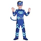 Amscan 9902953 - Kinderkostüm PJ Masks Catboy, Jumpsuit und Maske, Pyjamahelden, Blau