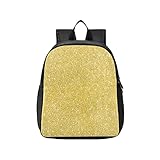 Kcldeci Vorschulrucksack, goldfarben, glitzernd, Kindergarten, Kleinkinder, Schulrucksäcke für Jungen und Mädchen, mit Brustgurt, mehrfarbig, 11x14x1 in