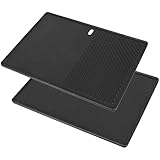 WELL GRILL 43x32 CM Guss-Wendeplatte Gusseisen Grillplatte für Enders Boston 4 & 6, Monroe PRO 4, Colorado 4, Landmann Triton 3 und 4 Brenner Gasgrill, Plancha Grillpfanne Zubehör
