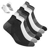 NAVYSPORT Herren Baumwolle Knöchel Sportsocken, 6er-Pack, Knöchellang (43-46, Mehrfarbig)