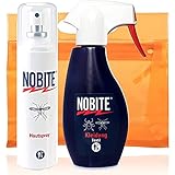 Nobite Doppelpack Mückenschreck-Set Mückenschutz Mückenspray Insektenschutz DEET 50 Haut-Spray und Nobite Kleidung No-Bite Anti-Zecken-Mücken-Moskito