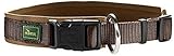 HUNTER NEOPREN VARIO PLUS Halsung, Hundehalsband, Nylon, mit Neopren gepolstert, 35-40/2,0 (S-M), braun/karamell