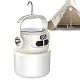 JIEBWCHA Solarcampinglampe - 1200mAh Solar Outdoor Lampe Wasserdicht | LED Wasserdichte Wiederaufladbare Taschenlampe Für Garten Pavillon Hausflur Angeln Stromausfälle Überlebensausrüstung Terrasse