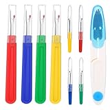 9 Stück Nahtauftrenner, Auftrenner für Nähte, Groß/Klein Nähen Nahttrenner mit Schutzkappe Saumtrenner Seam Ripper Set mit Trimmschere zum Nähen Nähutensilien Nähzubehör für Nähte