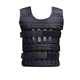 Generic Gewichtsweste, 20 kg, verstellbare Ladegewicht, Trainingsweste, Fitnessweste – Schwarz, atmungsaktives Mesh und Baumwollfutter, Praktisch, 60 x 42 cm