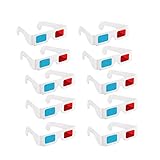 3D Brille 10 Paar Papier Rot und Blau Stereo Brille für Reise und Film Dekoration