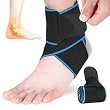 Tpubmity Sprunggelenkbandage, Verstellbare Knöchelbandage, Schnellschnür Knöchelbandage, Schlanke Passform Knöchelstütze, Fußbandage, Einstellbares bandage fußgelenk, für Männer & Frauen