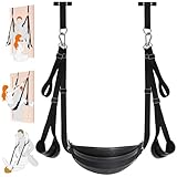 Liebesschaukel Sexschaukel für 2-in-1 Erwachsene Sex Swing mit Extra Breiten Polstern Extra Robustes SM Bondage Set Türschaukel Abnehmbare Sexspielzeug für Paare Extrem Sex Toys (Leder)