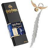 Harry Potter Lesezeichen Metall mit Anhänger - Offizielles Merchandise für Bücherliebhaber, Schule & Geschenk in Box - Robustes Design für magische Leseabenteuer - Silber/gold
