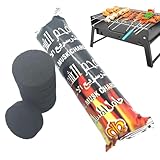 Holzkohle zum Grillen,Holzkohle zum Grillen | Naturkohle Holzkohle,Grillwerkzeuge Holzkohle Briketts, Klumpen Holzkohle Niedrige Asche Obstholz zum Grillen und Kochen