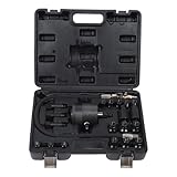 PODSJD - Injektor Auszieher Set, 21 - teilig, Metall, Pneumatischer Injektorabzieher, Rostentfernung, M8 - M29 Adapter – Effiziente - Injektor Demontage, Für Mechaniker und