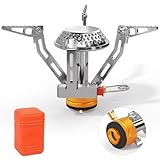 Awroutdoor Gas Campingkocher 3000W, Gaskocher Mit Piezozündung Winddicht, Gas Camping Kocher Klein Tragbar Faltbar, Gasbrenner, Camping Stove Für Outdoor Picknick Trekking Wandern