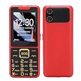 Fockety 4G -Handy für Senioren, 2,6 -Zoll -HD -Bildschirm Dual SIM -Mobiltelefon für ältere Menschen, Altes Telefon mit 2500 -mAh, Große Tasten, 0,13 MP Kamera, LED -Taschenlampe (Rot)