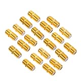 KICHOUSE 20 Stück f Doppelpass f verbinder satelitkabel satelitenkabel wasserdichte Kabelverbinder WLAN-Kabel Verlängerungsadapter für Koaxialkabel Kupplung für koaxiales Videokabel Golden