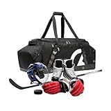 TRAILKICKER Hockeytasche, extra großer Hockey-Rucksack, für alle Hockey- oder Feldhockey-Ausrüstung, zwei Schlägerhalter und separates Stollenfach, Schwarz