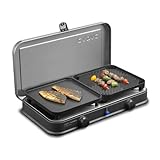 CADAC - 2-Cook Grill Deluxe - Tischgrill - 50mBar - Campinggrill - Für draußen grillen - Stahl - Aluminium - Kunststoff - Gas Barbecue