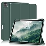 KVTVOU Hülle für iPad Air 13 Zoll 2024 M2, für iPad Pro 12.9 Zoll 6th / 5th Gen 2022/2021 mit Stifthalter, Unterstützung Pencil Charge, Slim Trifold Stand Case für iPad Air 13, Auto Wake/Sleep,
