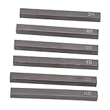 Jeanoko Set mit 6 Mehrzweck-Skizzenstiften, Kohlestiften, Tragbares Künstler-Geschenkset, Umweltfreundliches Material, Carbon Black für Schöpfer und Designer