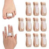 CATOR 10pcs Hammerzehenpolster, Zehenschiene, Zehenbandage, Krumme Zehen Begradigen, Zeh Bandage, zur Korrektur von Hammerzehen,Gebrochenen Zehen,Krummen Zehe