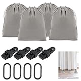 Tikplus 4 Stück Sandsäcke zum Beschweren, Tragbare Gewichtstasche für Pavillon, mit Karabiner, Clips, Gewichtstaschen, Sandsäcke für Pavillon, Sandsack für Outdoor Zelten Vorhang