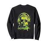 DJ Buddha Musik Kopfhörer Buddhismus Tanz Musik Techno Sweatshirt