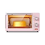 ZIAMOO 11L Elektroofen, Haushalts-Multifunktions-Mini-Elektroofen, temperatursteuerbarer Timer, intelligenter Kuchen, Brotbackbox, ausgeglichene Glastür, Pink