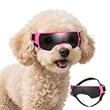 PETLESO Brille für Kleine Hunde Augenschutz Brille Windschutzbrille für Kleine Hunde UV Schutz Hunde Sonnenbrillen für Motorrad/Hundefahrradkorb/Cabrio