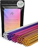 Räucherstäbchen Set - 100 Incense Sticks (5x20) - Sandelholz, Lavendel, Weihrauch, Myrrhe & Salbei - Perfekt für Meditation, Yoga, Chakren, Rauhnächte - Weihrauch Stäbchen Entspannung