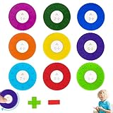 9 StüCk M-athes Fidget Spinner Set | Ma th Fak-Ten Fidget Spinners | Interaktives Lernspielzeug FüR Addition Und Subtraktion | M ontessori Fidget Spinner Knobelspiele FüR Kinder Ab 10