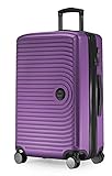 HAUPTSTADTKOFFER Mitte - Mittelgroßer Hartschalenkoffer, TSA, 4 Rollen, Check-In Gepäck mit 8 cm Volumenerweiterung, 68 cm, 88 L, Aubergine
