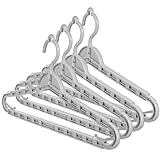 ARTIBETTER 4 Stück Verstellbare Extra Kleiderbügel Multifunktionale Ausziehbare Kleider Mantelaufhänger mit Drehbarem Haken Geeignet für Decken Jacken Tücher Platzsparend und Vielseitig