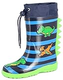Beck Jungen Dinoworld Gummistiefel, Blau, 28 EU