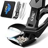 Winkelkopf Nagelknipser für Dicke Nägel für Senioren, Ergonomischer Nagelknipser Fußnägel Nagelzwicker für Senioren, Premium Stahl Scharfe Nagelknipser Große Nail clipper Nagelschneider mit Fanger