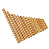 VENEKA Professionelle Aufführung von 15 Röhren Panflöte in C-/G-Taste, traditionelles Musikinstrument, Panflöte (Farbe: C-Taste)