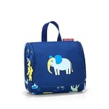 reisenthel toiletbag S Kids IO4066 ABC Friends Blue Kulturbeutel f?r Kinder mit 1,5l Volumen Aufklappbar mit Haken zum Aufh?ngen Mit Namensschild innen B 18,5 x H 16 x T 7 cm