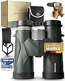 Weidenberger Fernglas 12x42, [TESTSIEGER] Magnesium Fernglas mit Nitrogenfüllung und wasserdicht, für Erwachsene, BAK4 HD Prisma + FMC Objektiv, auch Brillenträger geeignet (Grün, 12x42)
