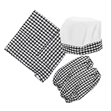 Homoyoyo 1 Set Kinderschürzen Kochschürze Für Kleinkind Küchenzubehör Und Küchenmütze Kleinkind Kochschürze Mädchen Kittel Hat Kleinkindschürze Weiß Polyester