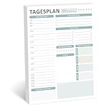 BIROYAL A4 Tagesplaner Block ohne festes Datum, 50 Seiten To Do Liste Block, Daily Planner, Home Office Gadgets, Büro Organisation, Tagesplaner Routine mit Übersicht&Habit-Tracker