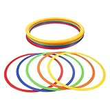 Sosoport 10 Stück Teiliges Kunststoff Agility Ringe für Basketball und Fußball Training Leichte Robuste Wurfringe für Geschwindigkeit und Beweglichkeit Vielseitig Einsetzbar im Outdoor