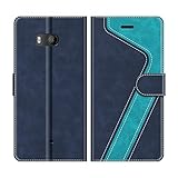 MOBESV Handyhülle für HTC U11 Hülle Leder, HTC U11 Klapphülle Handytasche Case für HTC U11 Handy Hüllen, Blau